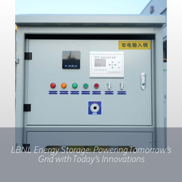 LBNL Energy Storage: Powering Tomorrow’s Grid with Today’s Innovations